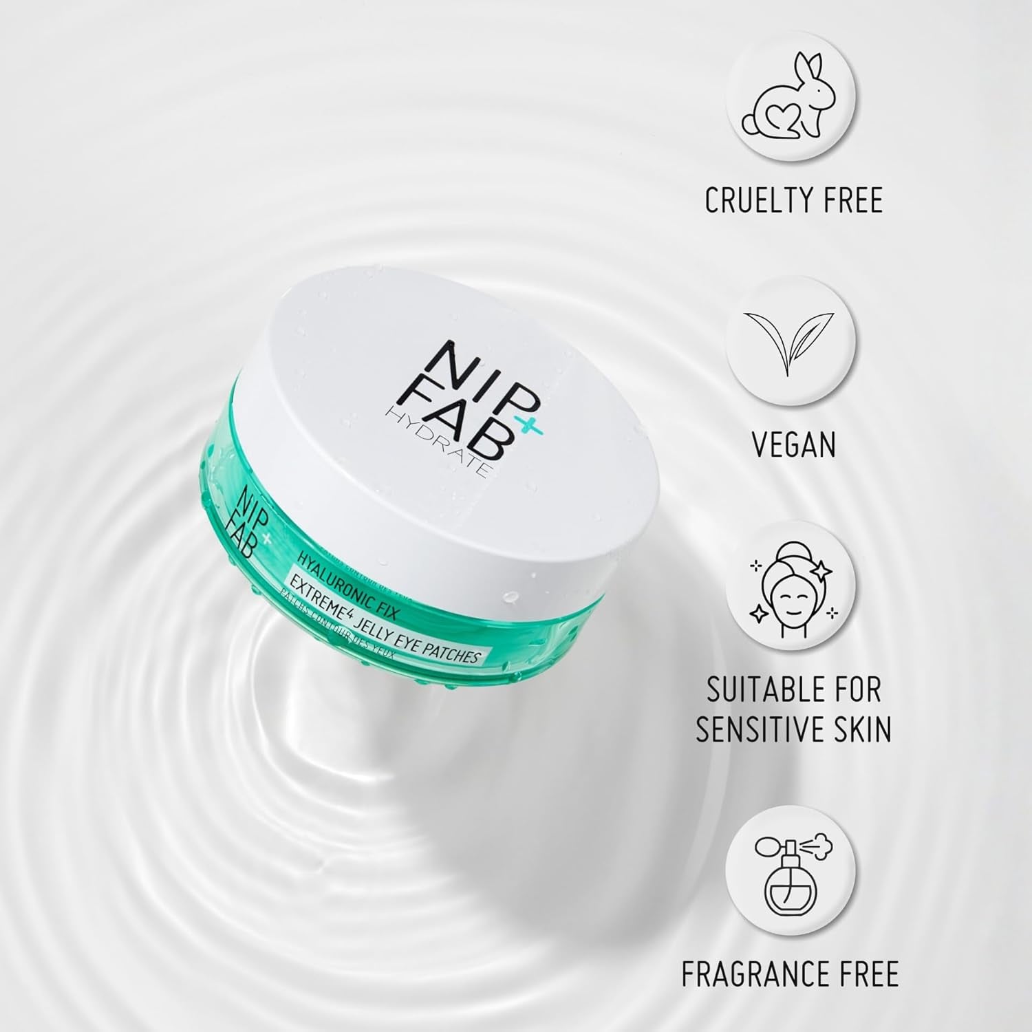 Nip + Fab Jelly Eye Patches for under Eye, Plumping and Rehydrating, Remove Signs of Tiredness, Instantly Reduce the Appearance of Wrinkles