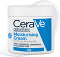 Moisturising Cream, Face & Body, with 3 Essential Ceramides & Hyaluronic Acid for Dry to Very Dry Skin, Developed with Dermatologists, Fragrance-Free, 454G/16Oz