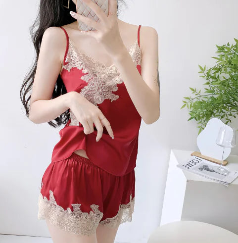 Silk Pajama Set - Two Piece Sleepwear Set