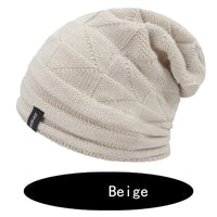 Two-Color Warm Knitted Hat for Autumn and Winter
