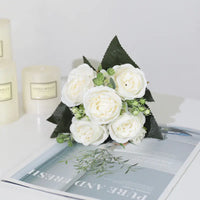 Artificial 5-Head Persian Rose Bouquet for Weddings