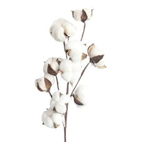Elegant Faux Cotton Stems