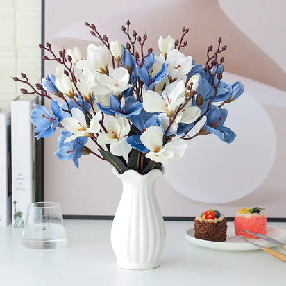 Silk Magnolia Faux Flower Bouquet