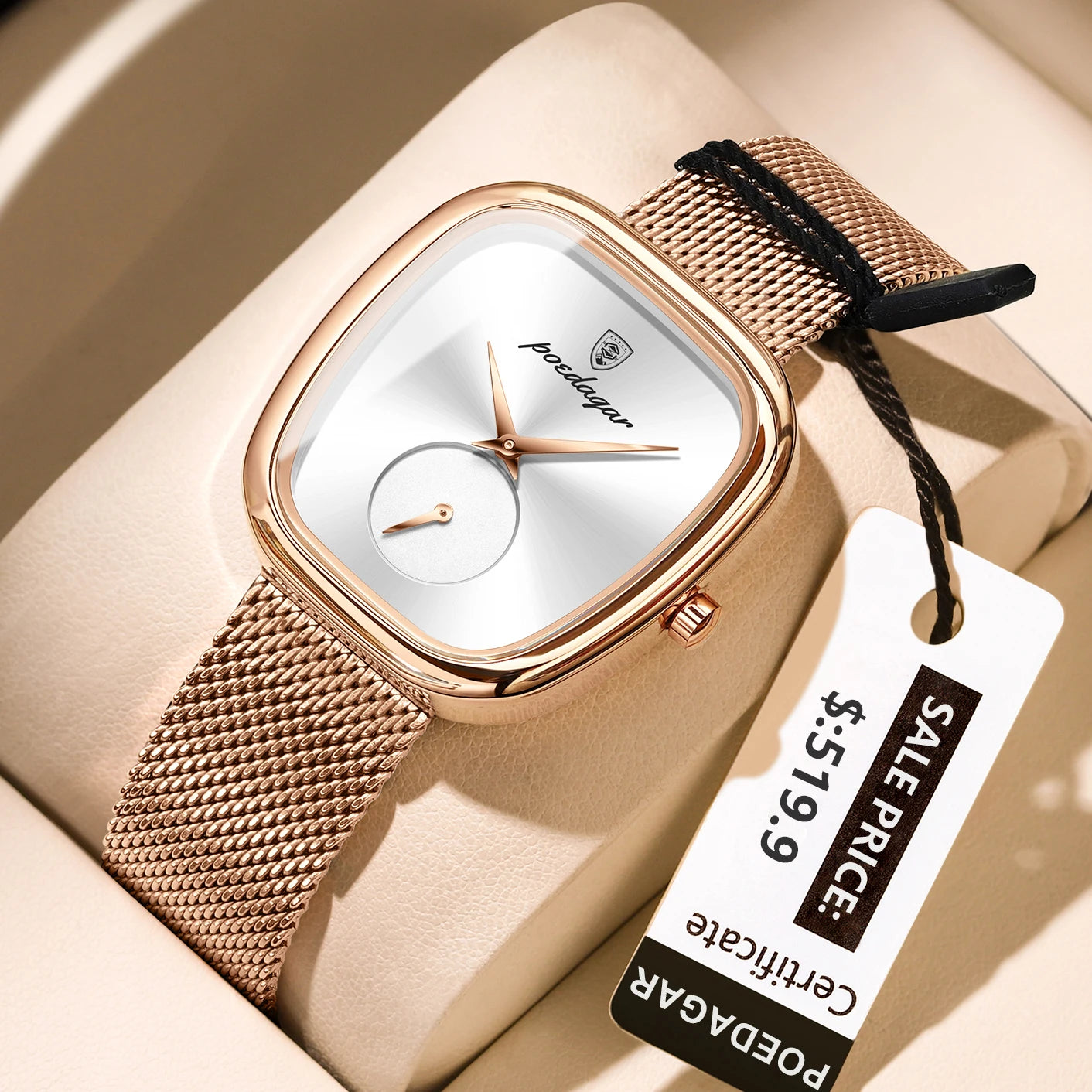 POEDAGAR Luxury Watch for Woman Waterproof Stainless Steel Quartz Ladies Watch High Quality Women's Watches Elegant Female Clock