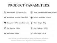 POEDAGAR Luxury Watch for Woman Waterproof Stainless Steel Quartz Ladies Watch High Quality Women's Watches Elegant Female Clock