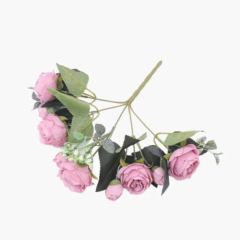 Artificial 5-Head Persian Rose Bouquet for Weddings