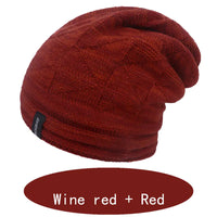 Two-Color Warm Knitted Hat for Autumn and Winter