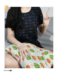 Cute Cartoon Crocodile Short Sleeve Pajama Set (2pcs)