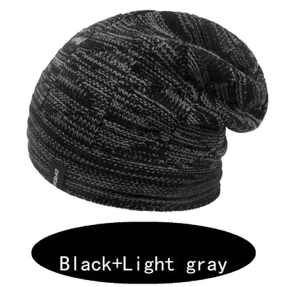 Two-Color Warm Knitted Hat for Autumn and Winter