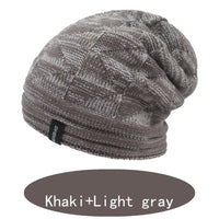 Two-Color Warm Knitted Hat for Autumn and Winter
