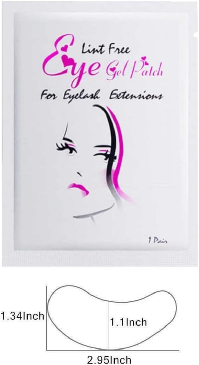 50 Pairs under Eye Gel Pads, Lint Free Skin Friendly under Eye Patches Lash Pads for Eyelash Extension Treatment