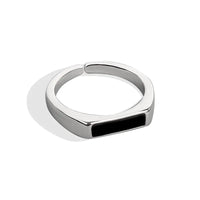 Sterling Silver Sleek Black Ring