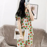 Cute Cartoon Crocodile Short Sleeve Pajama Set (2pcs)