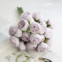 27-Head Tea Rose Bridal Bouquet for Home Decor