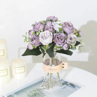 Artificial 5-Head Persian Rose Bouquet for Weddings