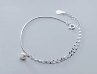 S925 Silver Double Layer Pearl Bracelet for Women